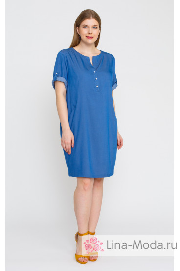 Платье "Лина" 5275 (Голубой)