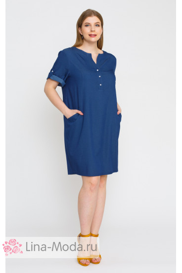 Платье "Лина" 5275 (Синий)